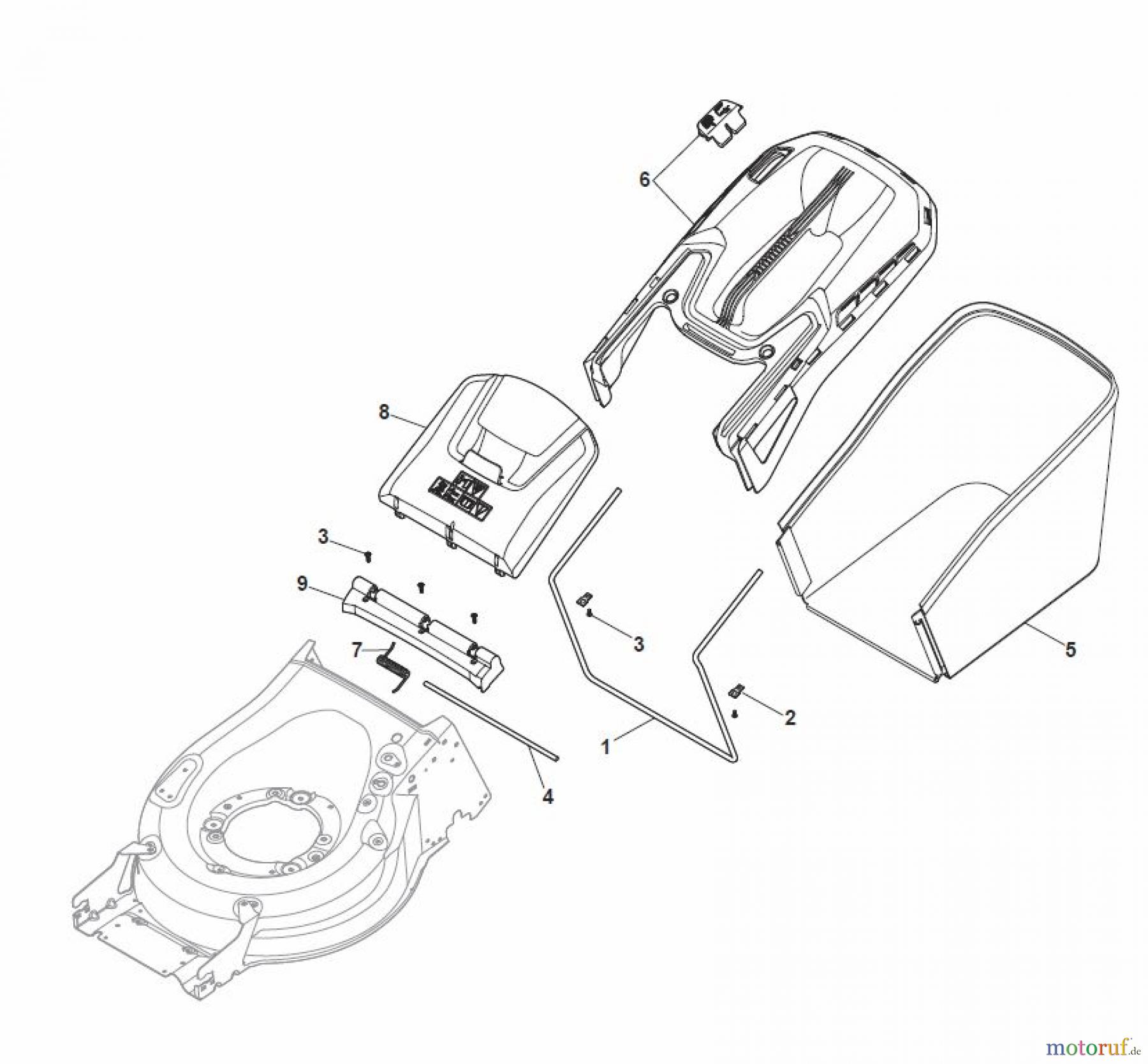 Global Garden Products GGP Rasenmäher Baujahr 2017 Benzin Mit Antrieb 2017 MP1 554 WS Grass-Catcher