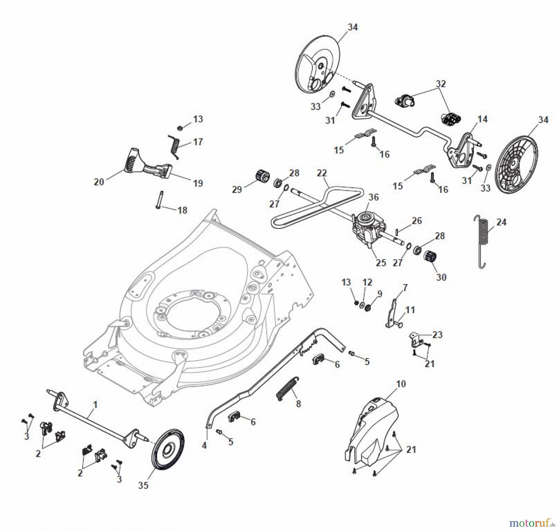  Global Garden Products GGP Rasenmäher Baujahr 2017 Benzin Mit Antrieb 2017 MP1 554 WSQ Deck And Height Adjusting