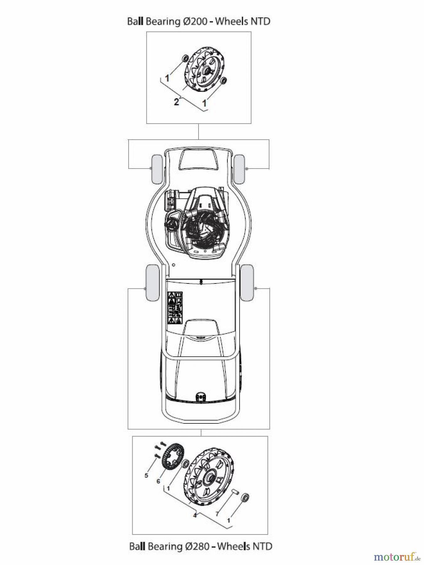 Global Garden Products GGP Rasenmäher Baujahr 2017 Benzin Mit Antrieb 2017 MP1 554 WSV Wheels and Hub Caps