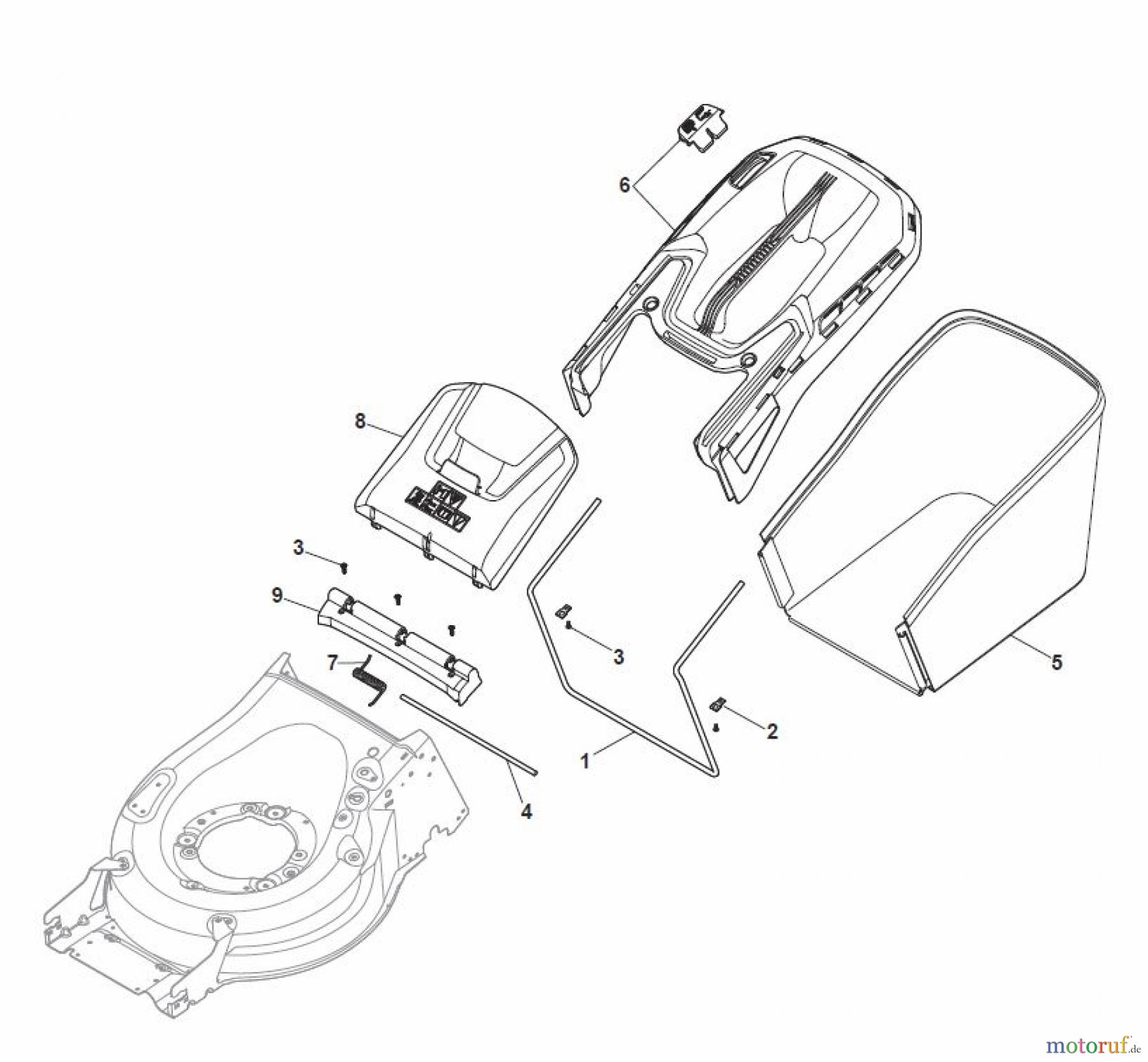Global Garden Products GGP Rasenmäher Baujahr 2017 Benzin Mit Antrieb 2017 MP1 554 WSV Grass-Catcher