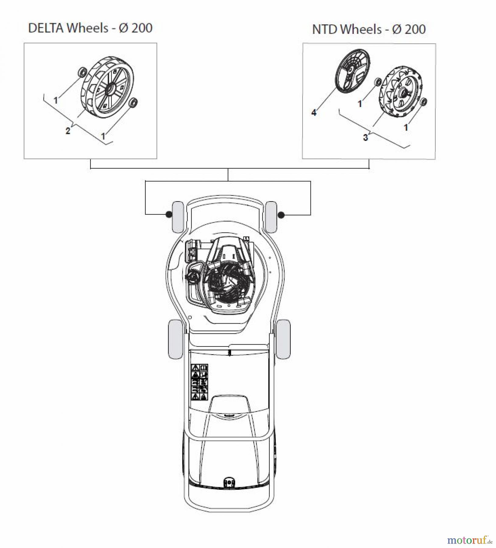  Global Garden Products GGP Rasenmäher Baujahr 2017 Benzin Mit Antrieb 2017 MP2 504 SE-R (Roller) Wheels