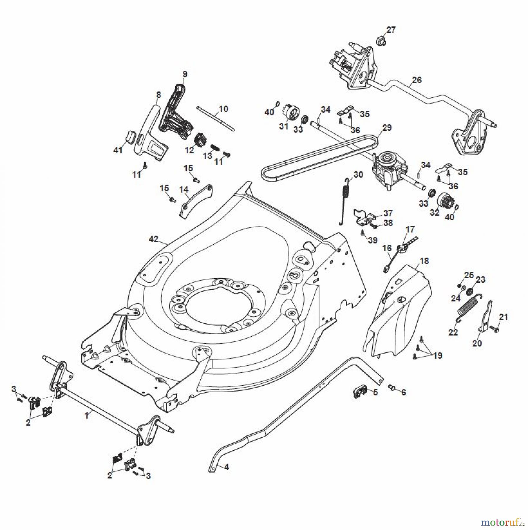 Global Garden Products GGP Rasenmäher Baujahr 2017 Benzin Mit Antrieb 2017 MP2 504 SQE Deck And Height Adjusting