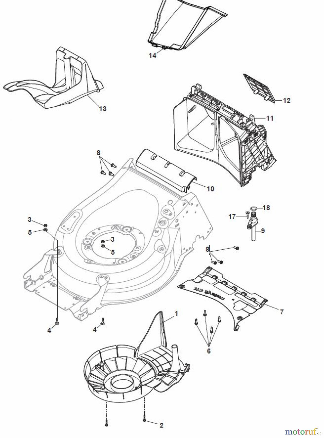Global Garden Products GGP Rasenmäher Baujahr 2017 Benzin Mit Antrieb 2017 MP2 504 SQE Protection, Belt