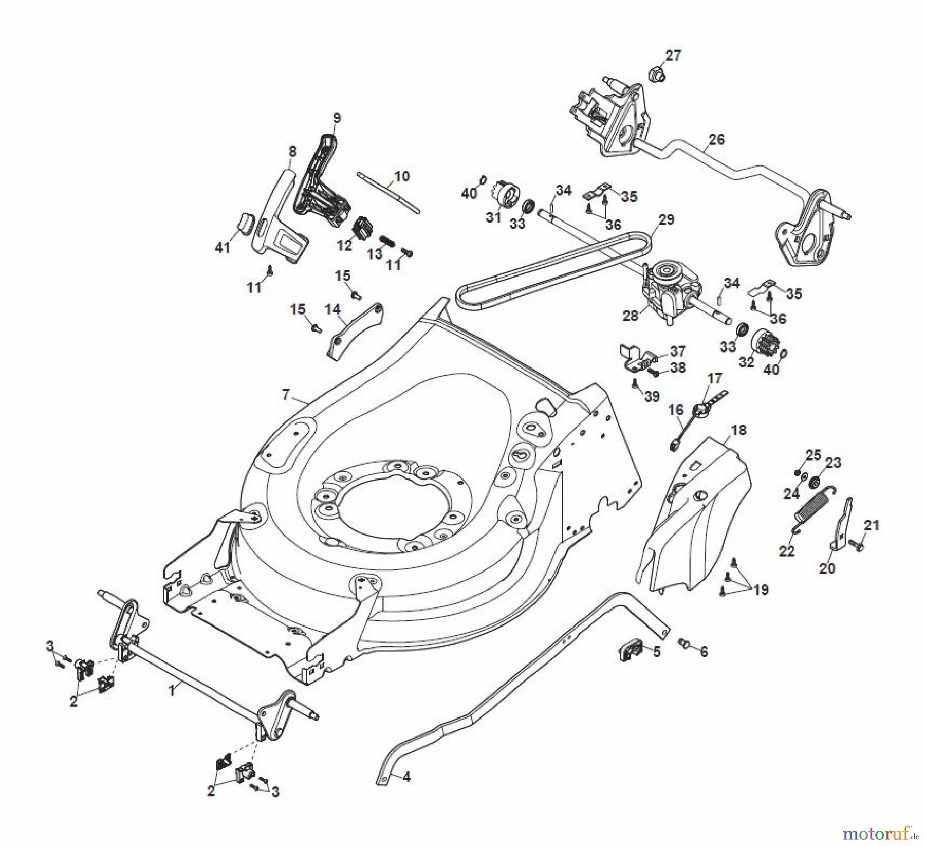 Global Garden Products GGP Rasenmäher Baujahr 2017 Benzin Mit Antrieb 2017 MP2 504 SV Deck And Height Adjusting
