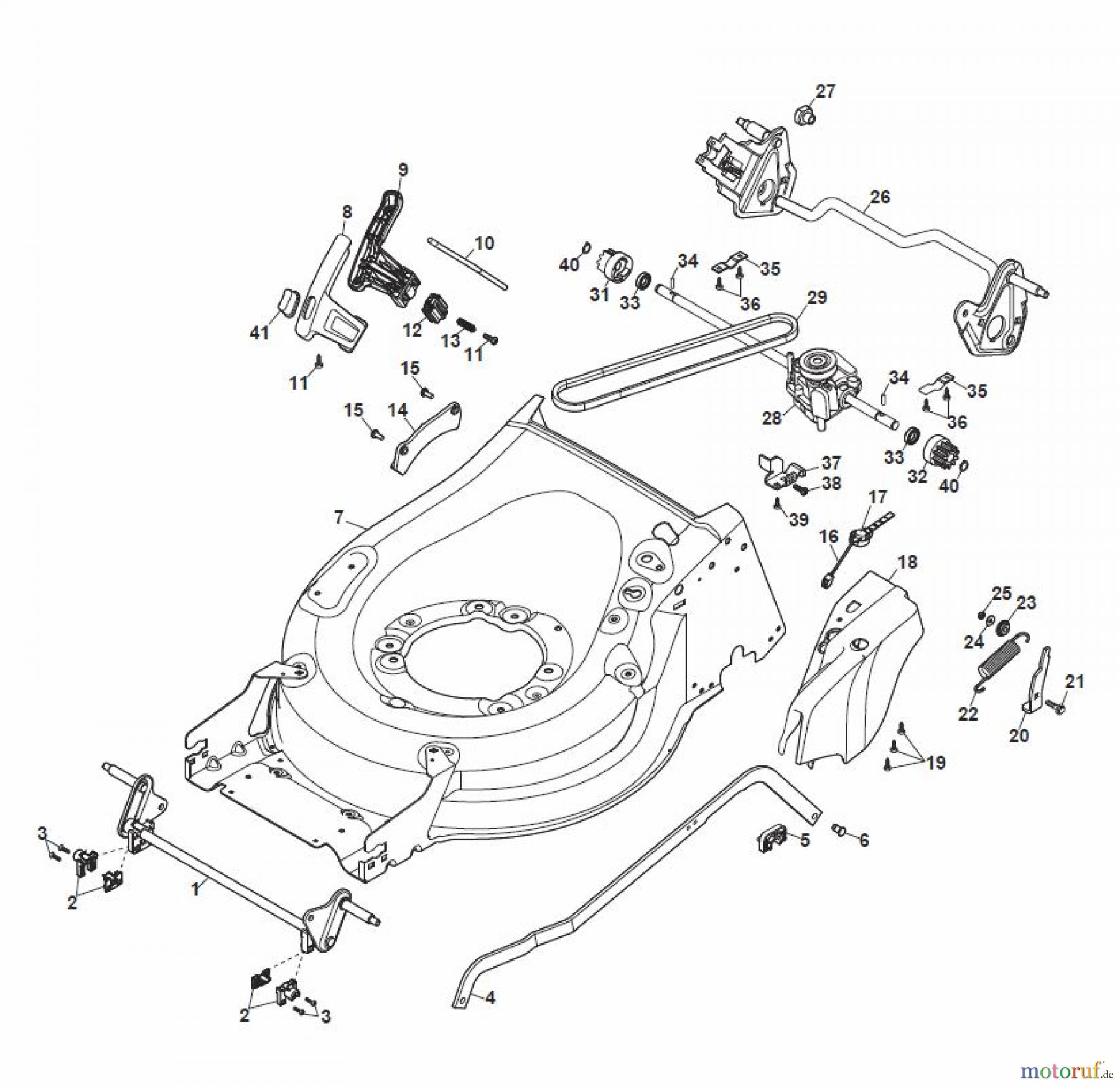 Global Garden Products GGP Rasenmäher Baujahr 2017 Benzin Mit Antrieb 2017 MP2 504 SVE Deck And Height Adjusting