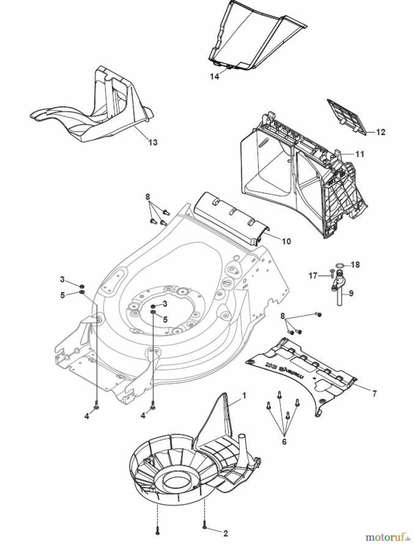 Global Garden Products GGP Rasenmäher Baujahr 2017 Benzin Mit Antrieb 2017 MP2 504 SVE Protection, Belt