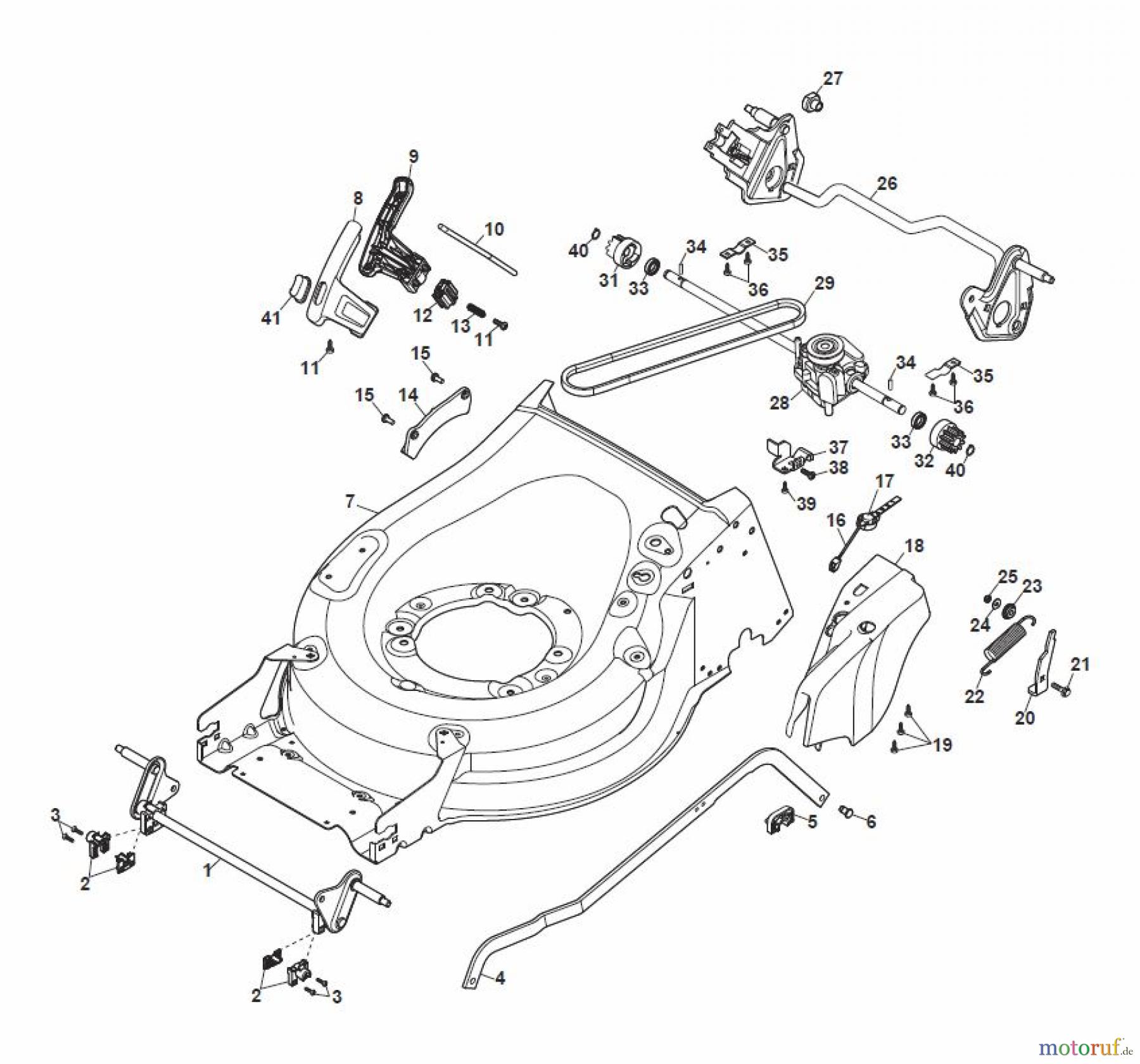 Global Garden Products GGP Rasenmäher Baujahr 2017 Benzin Mit Antrieb 2017 MP2 504 SVQE Deck And Height Adjusting