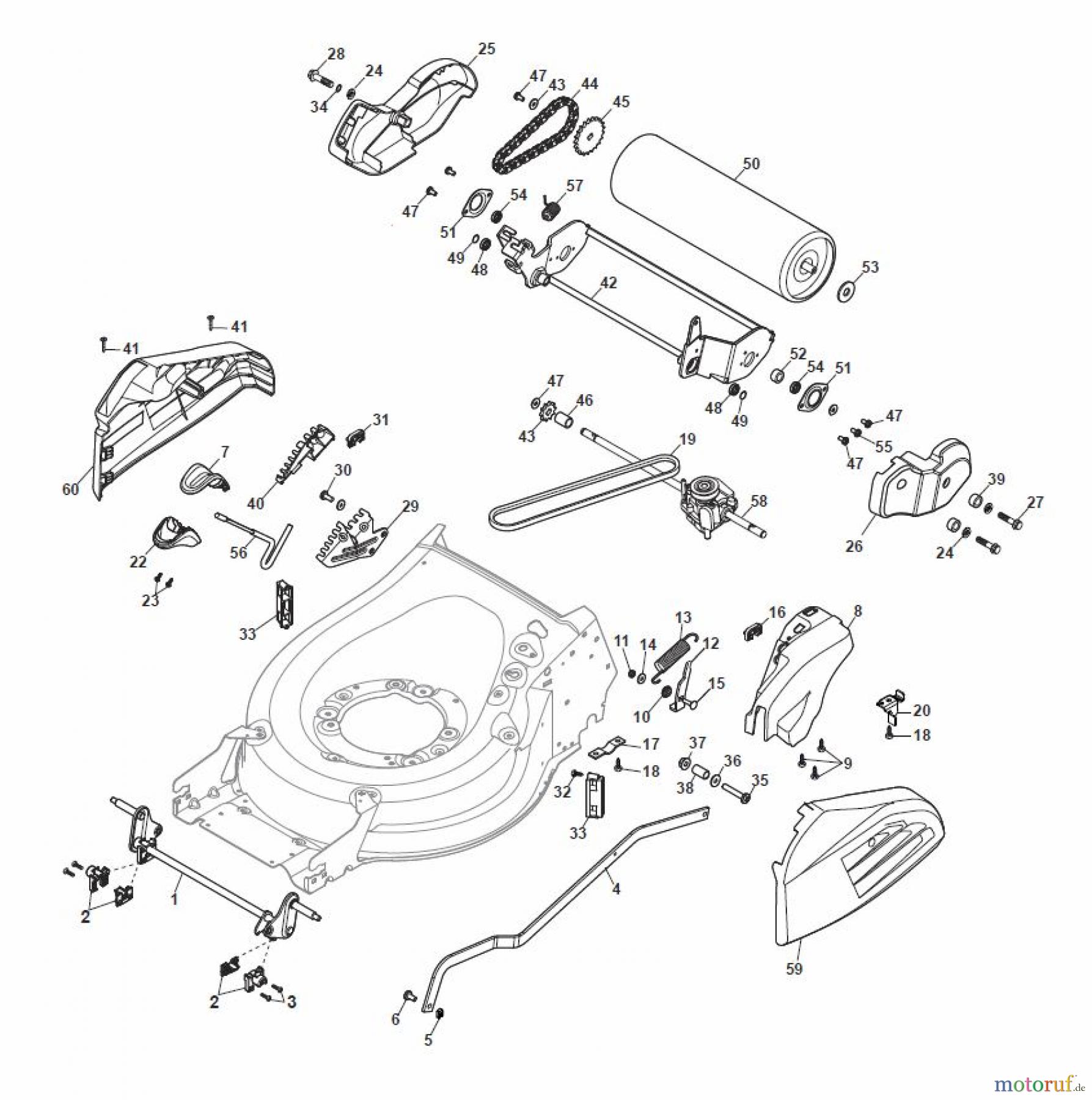  Global Garden Products GGP Rasenmäher Baujahr 2017 Benzin Mit Antrieb 2017 MP2 504 SV-R (Roller) Deck And Height Adjusting
