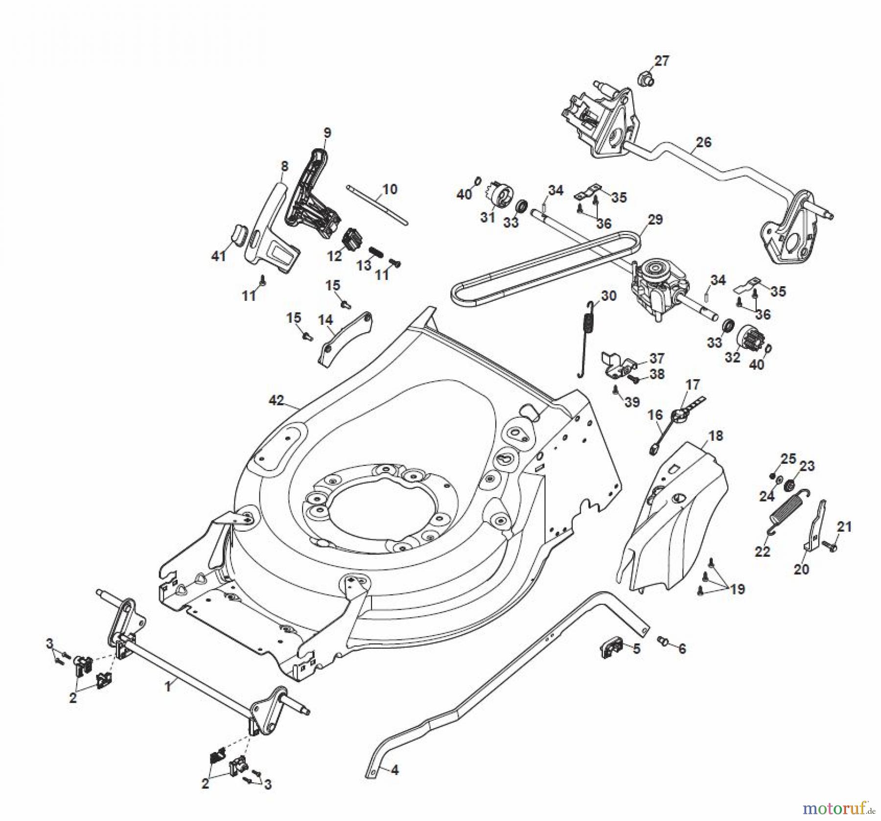 Global Garden Products GGP Rasenmäher Baujahr 2017 Benzin Mit Antrieb 2017 MP2 554 SE Deck And Height Adjusting