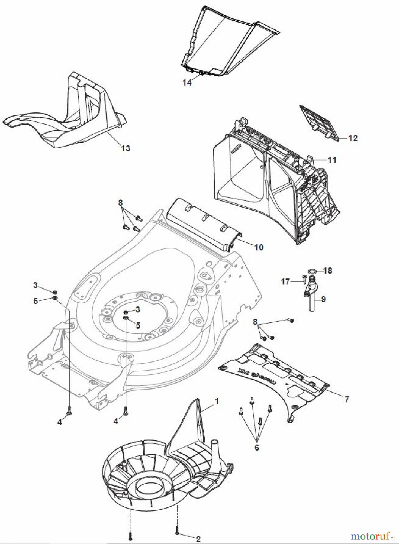 Global Garden Products GGP Rasenmäher Baujahr 2017 Benzin Mit Antrieb 2017 MP2 554 SE Protection, Belt