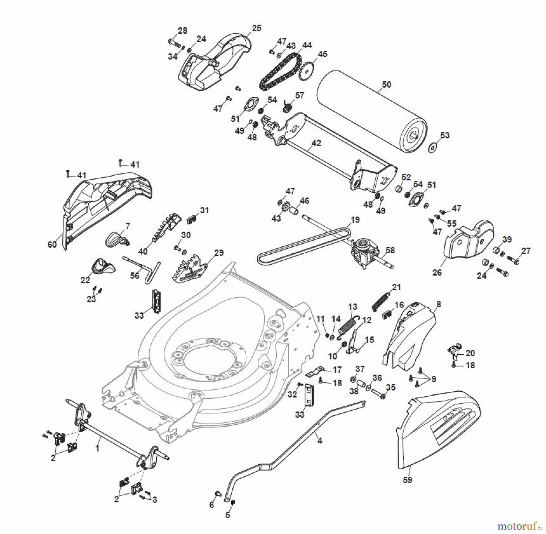  Global Garden Products GGP Rasenmäher Baujahr 2017 Benzin Mit Antrieb 2017 MP2 554 SE-R (Roller) Deck And Height Adjusting