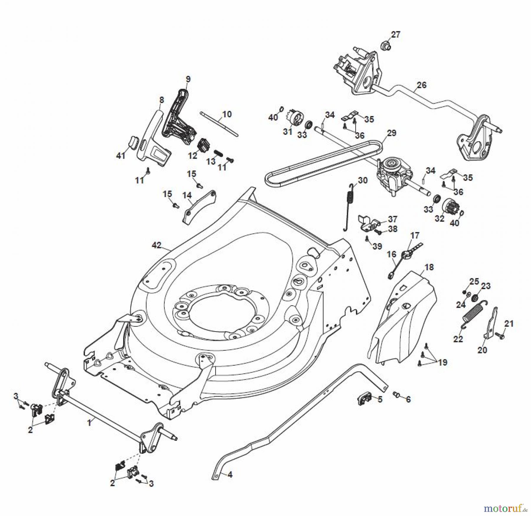 Global Garden Products GGP Rasenmäher Baujahr 2017 Benzin Mit Antrieb 2017 MP2 554 SQ Deck And Height Adjusting