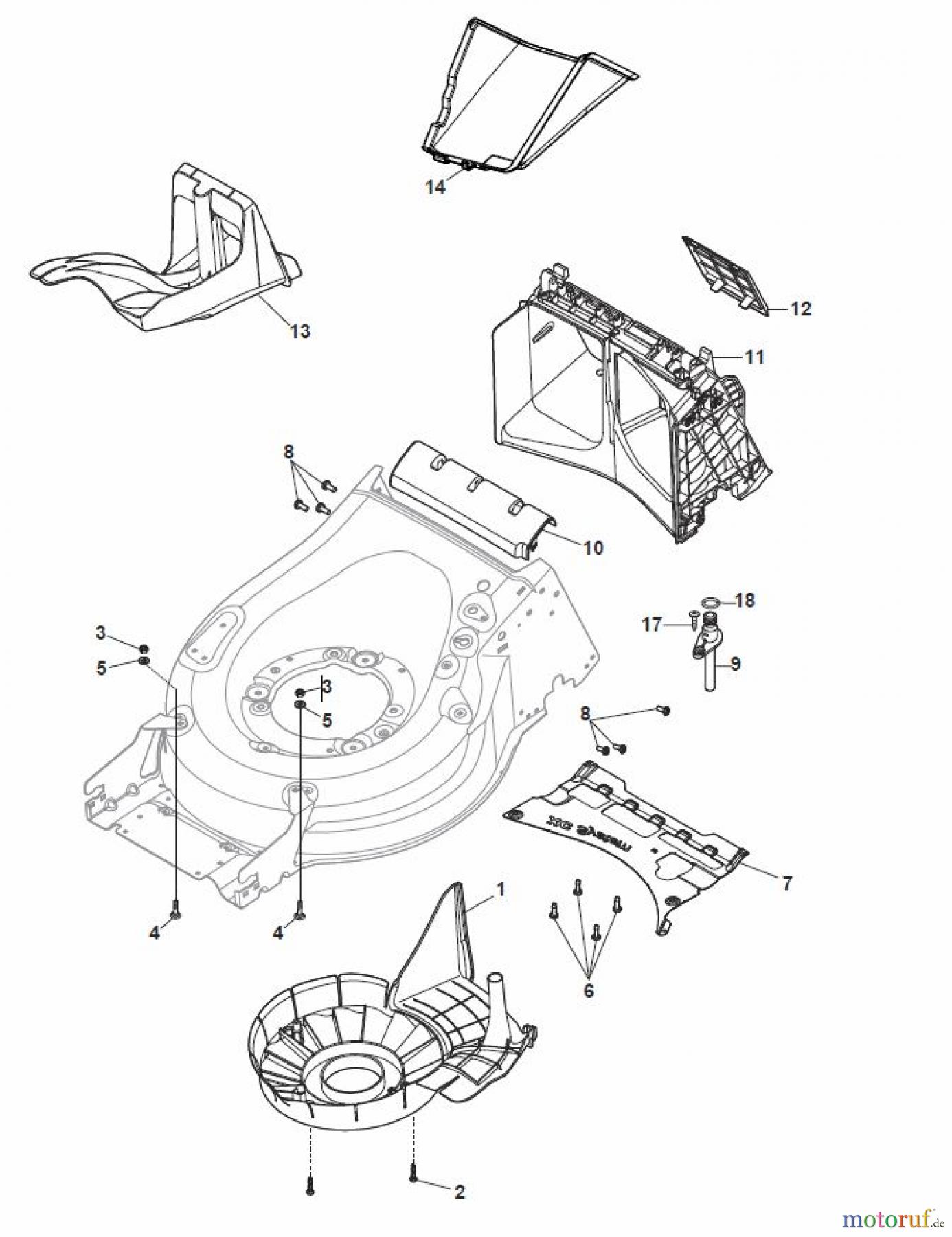 Global Garden Products GGP Rasenmäher Baujahr 2017 Benzin Mit Antrieb 2017 MP2 554 SQ Protection, Belt