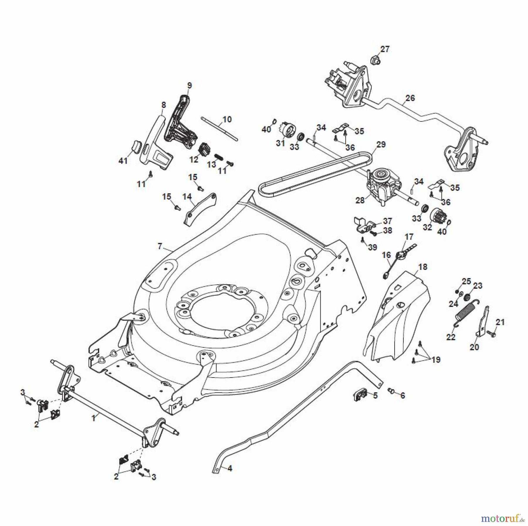 Global Garden Products GGP Rasenmäher Baujahr 2017 Benzin Mit Antrieb 2017 MP2 554 SVE Deck And Height Adjusting