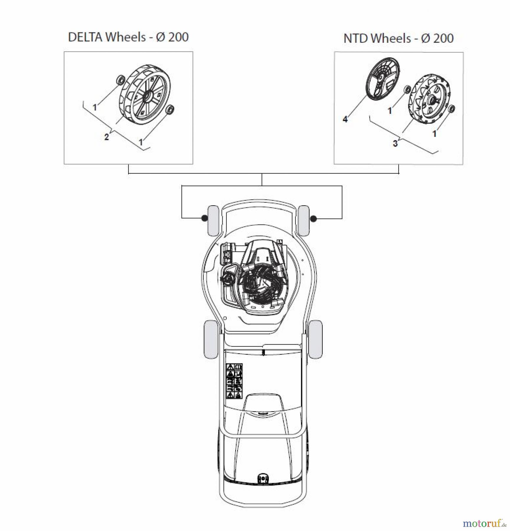 Global Garden Products GGP Rasenmäher Baujahr 2017 Benzin Mit Antrieb 2017 MP2 554 SVE-R (Roller) Wheels