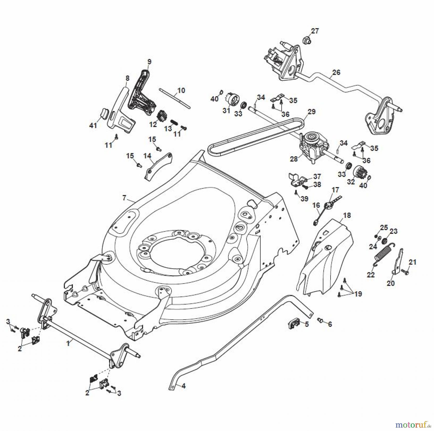  Global Garden Products GGP Rasenmäher Baujahr 2017 Benzin Mit Antrieb 2017 MP2 554 SVQ Deck And Height Adjusting