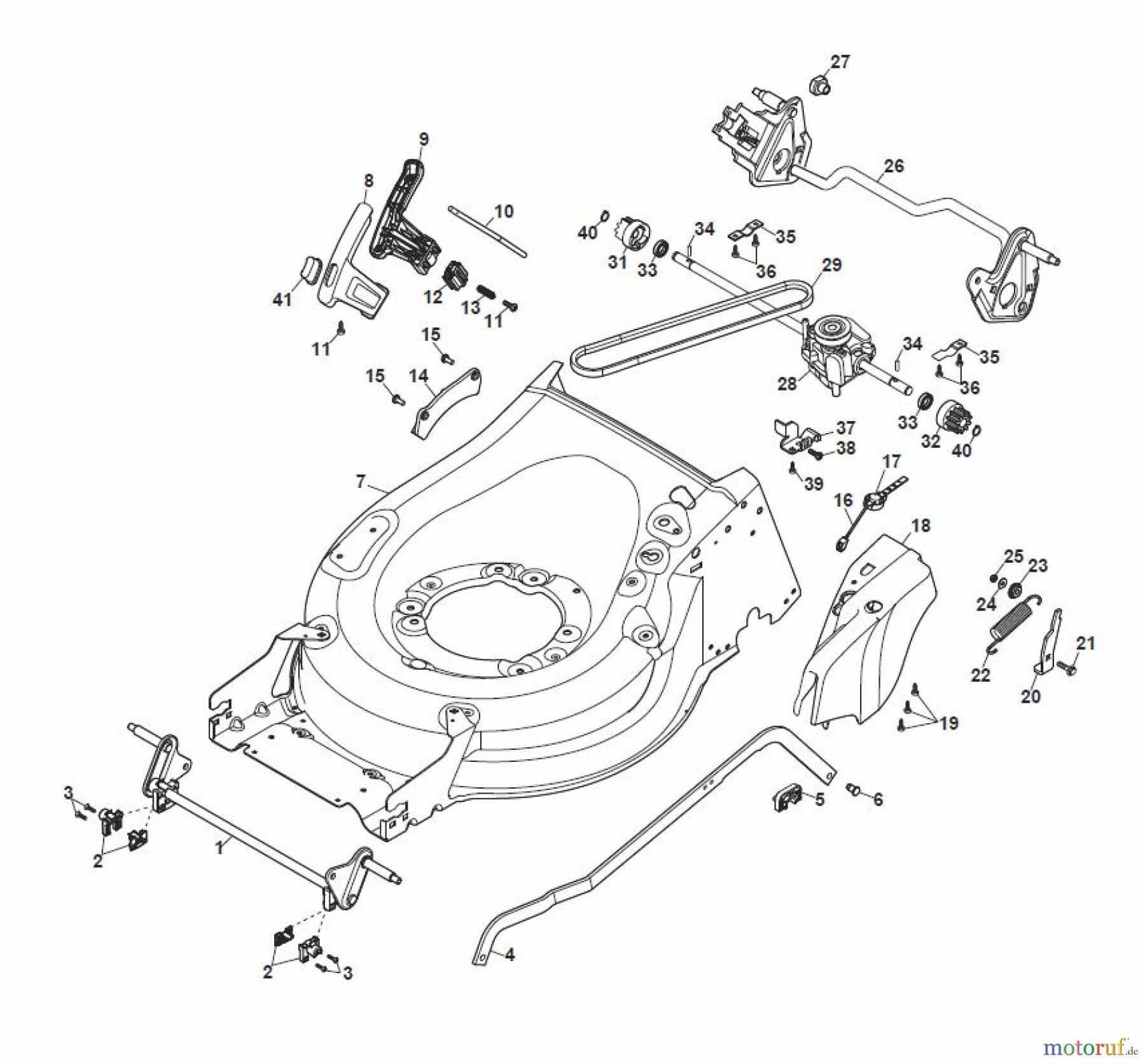 Global Garden Products GGP Rasenmäher Baujahr 2017 Benzin Mit Antrieb 2017 MP2 554 SVQE Deck And Height Adjusting