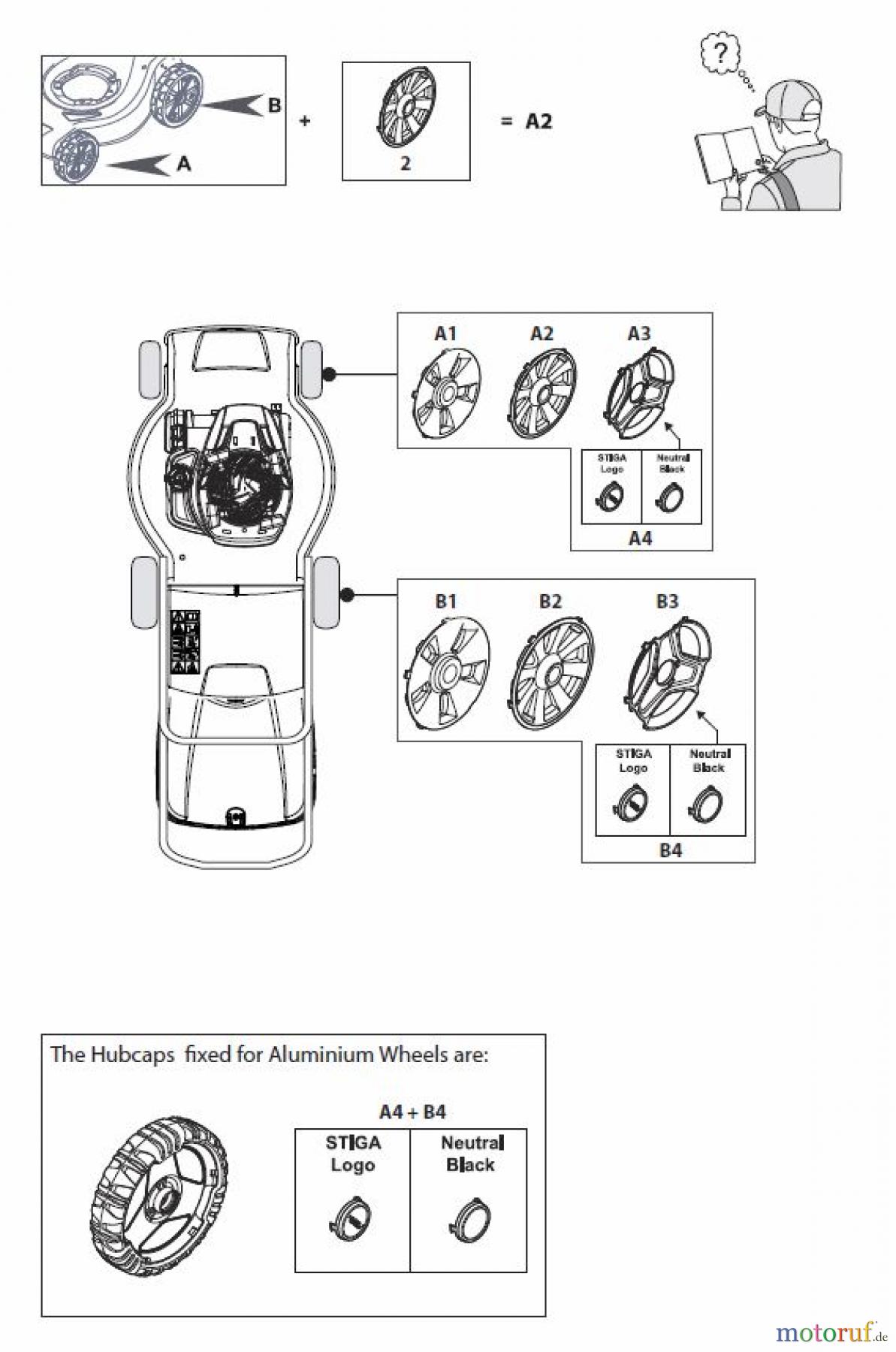 Global Garden Products GGP Rasenmäher Baujahr 2017 Benzin Mit Antrieb 2017 MP2 554 SVQE Hub Cap