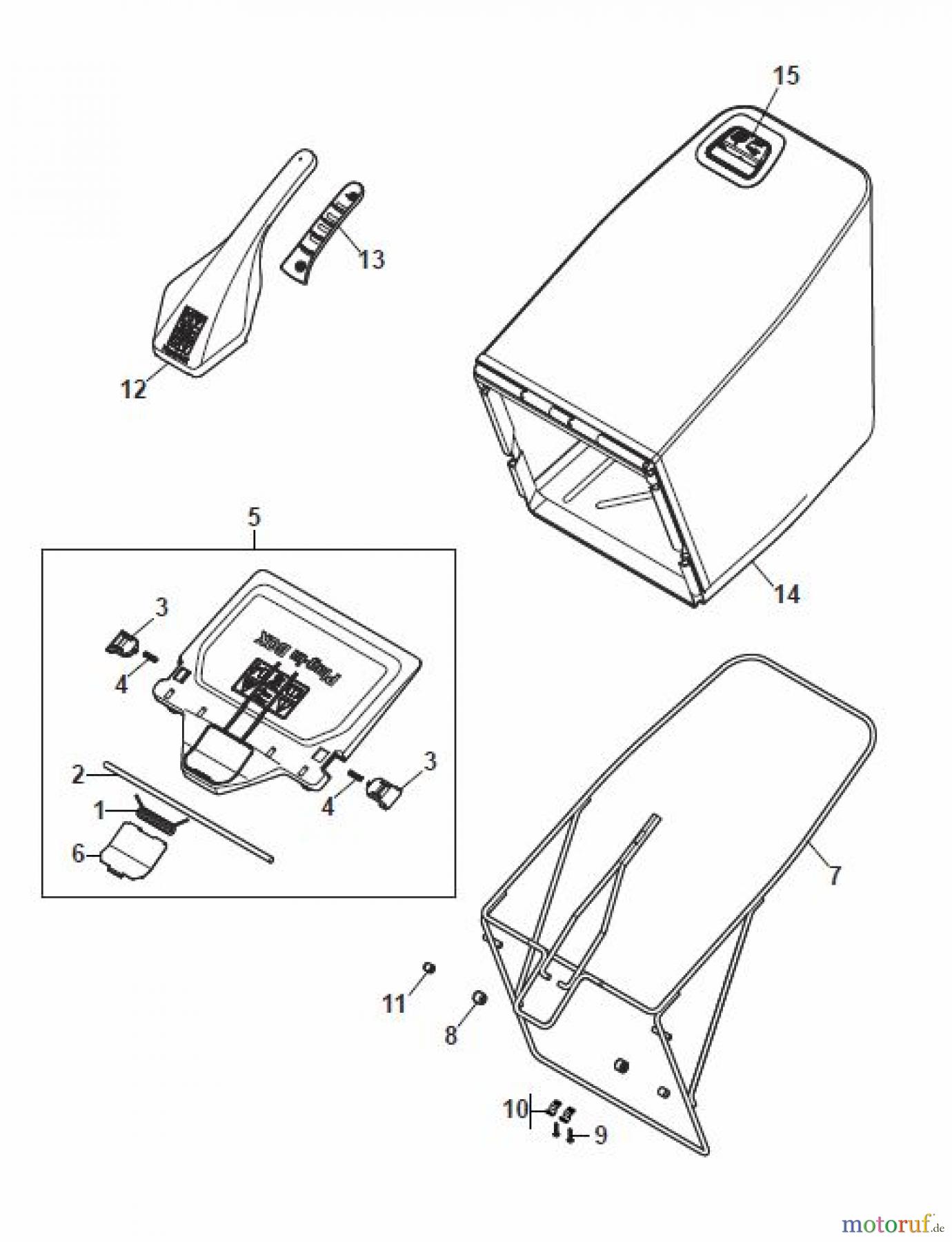 Global Garden Products GGP Rasenmäher Baujahr 2017 Benzin Mit Antrieb 2017 MP2 554 SVQE Grass-Catcher