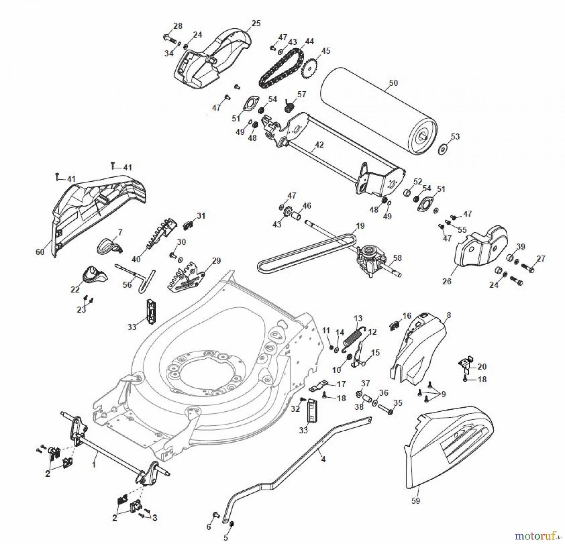  Global Garden Products GGP Rasenmäher Baujahr 2017 Benzin Mit Antrieb 2017 MP2 554 SV-R (Roller) Deck And Height Adjusting