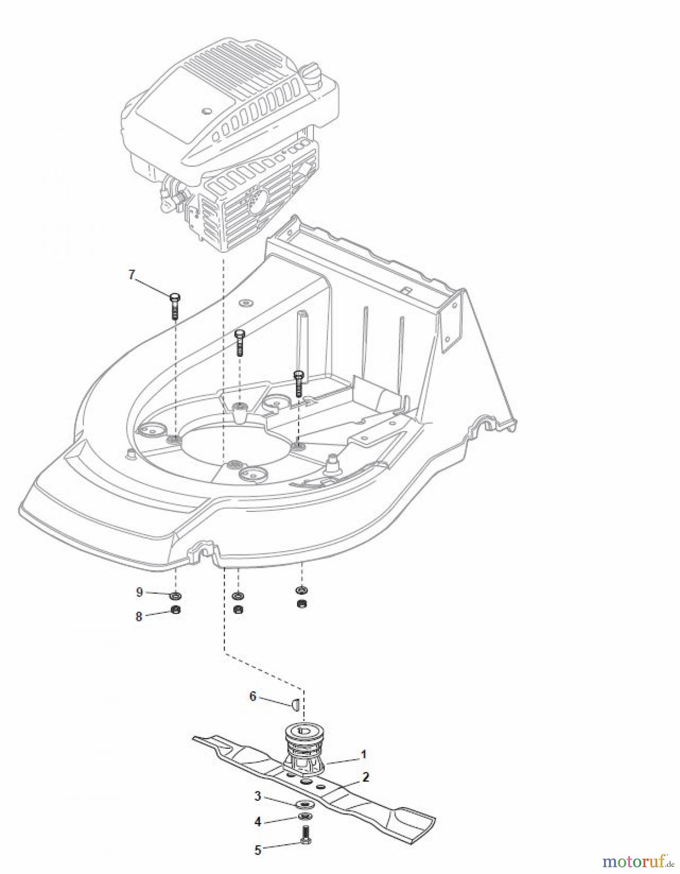 Global Garden Products GGP Rasenmäher Baujahr 2017 Benzin Mit Antrieb 2017 NP 534 TR 3S Blade and Hub
