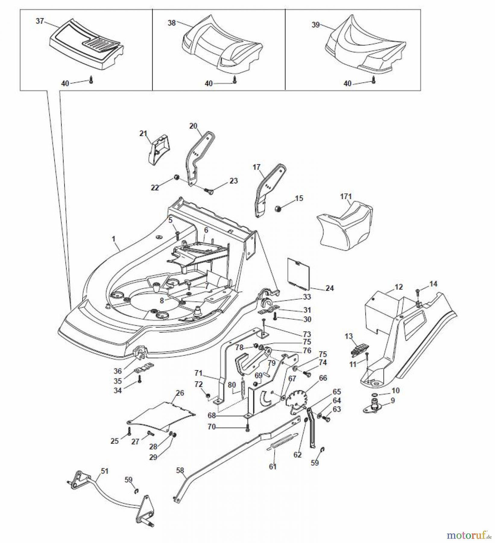 Global Garden Products GGP Rasenmäher Baujahr 2017 Benzin Mit Antrieb 2017 NP 534 TR Wheels And Height Adjusting