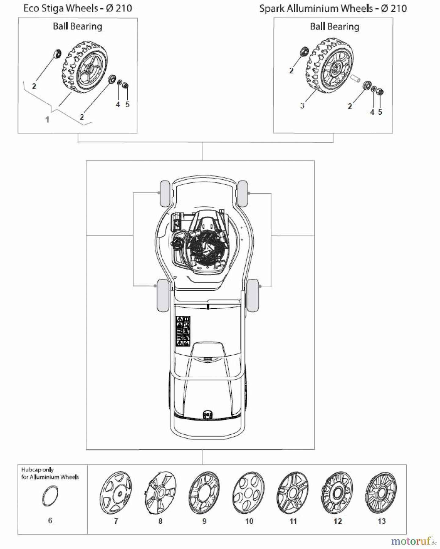 Global Garden Products GGP Rasenmäher Baujahr 2017 Benzin Mit Antrieb 2017 NP 534 TR Wheel and Hub Cap