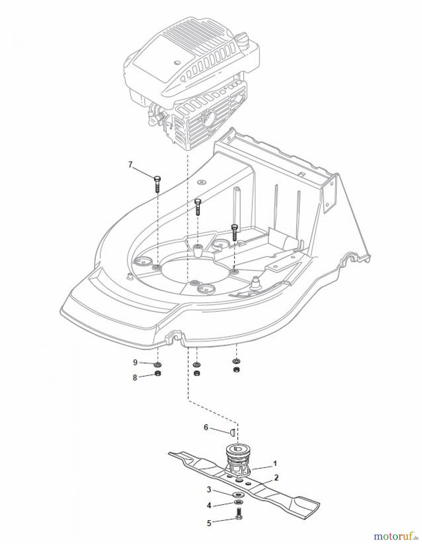 Global Garden Products GGP Rasenmäher Baujahr 2017 Benzin Mit Antrieb 2017 NP 534 TR Blade and Hub
