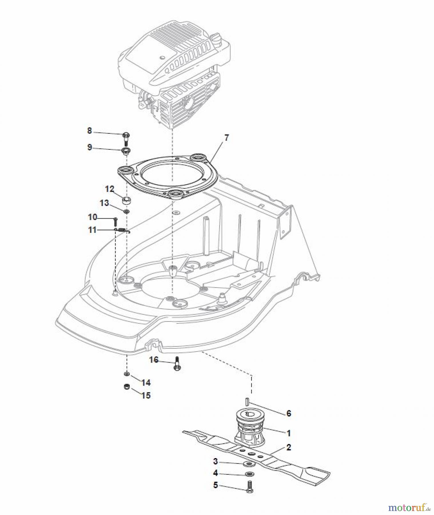  Global Garden Products GGP Rasenmäher Baujahr 2017 Benzin Mit Antrieb 2017 NP 534 TR Blade and Hub with AVS