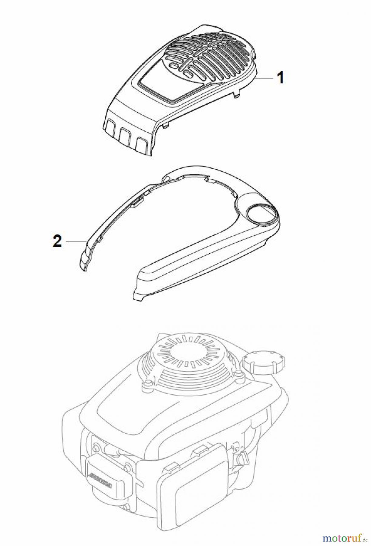 Global Garden Products GGP Rasenmäher Baujahr 2017 Benzin Mit Antrieb 2017 NP 534 TR/E 3S Honda Engine Cover