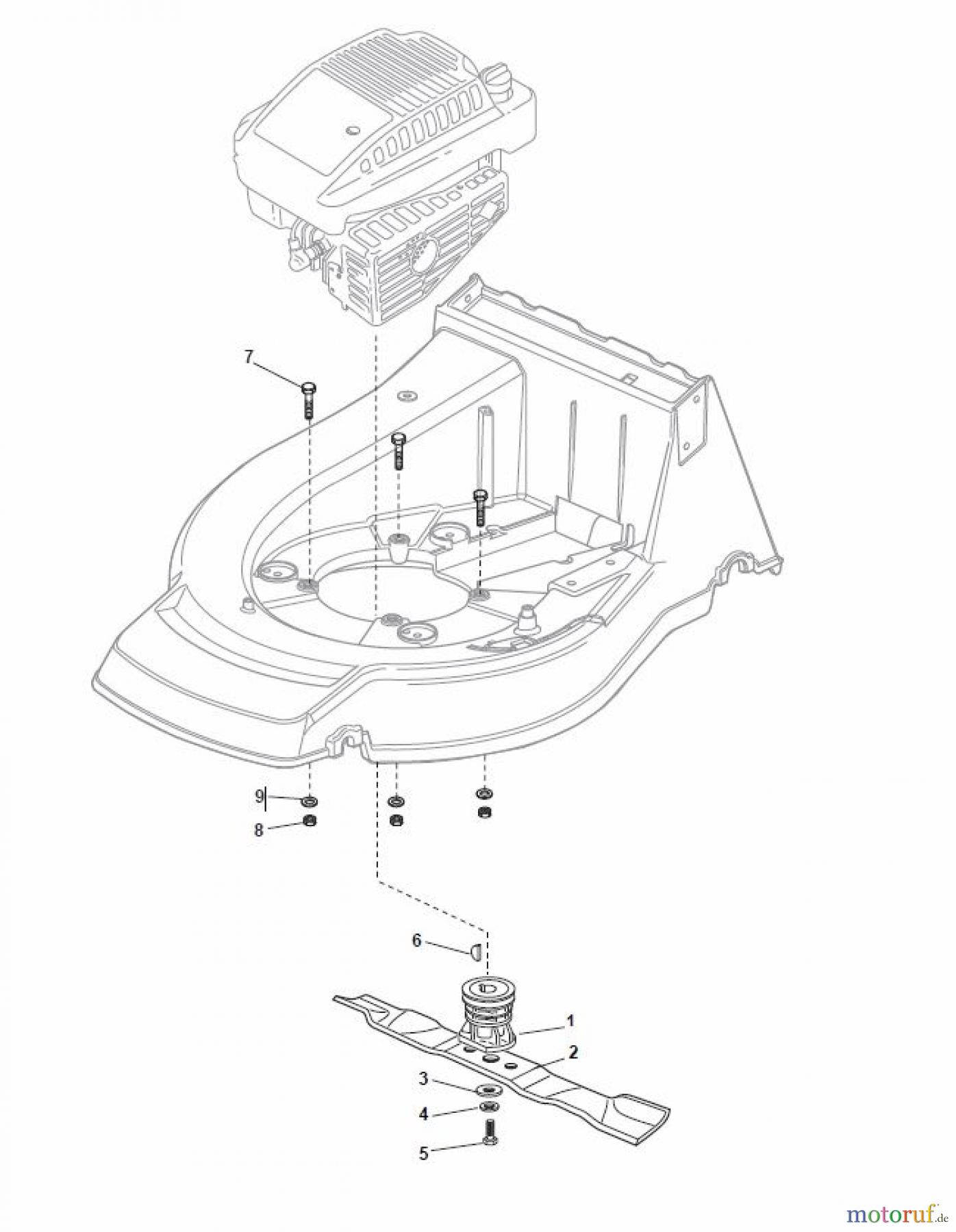Global Garden Products GGP Rasenmäher Baujahr 2017 Benzin Mit Antrieb 2017 NP 534 TR/E 3S Blade and Hub
