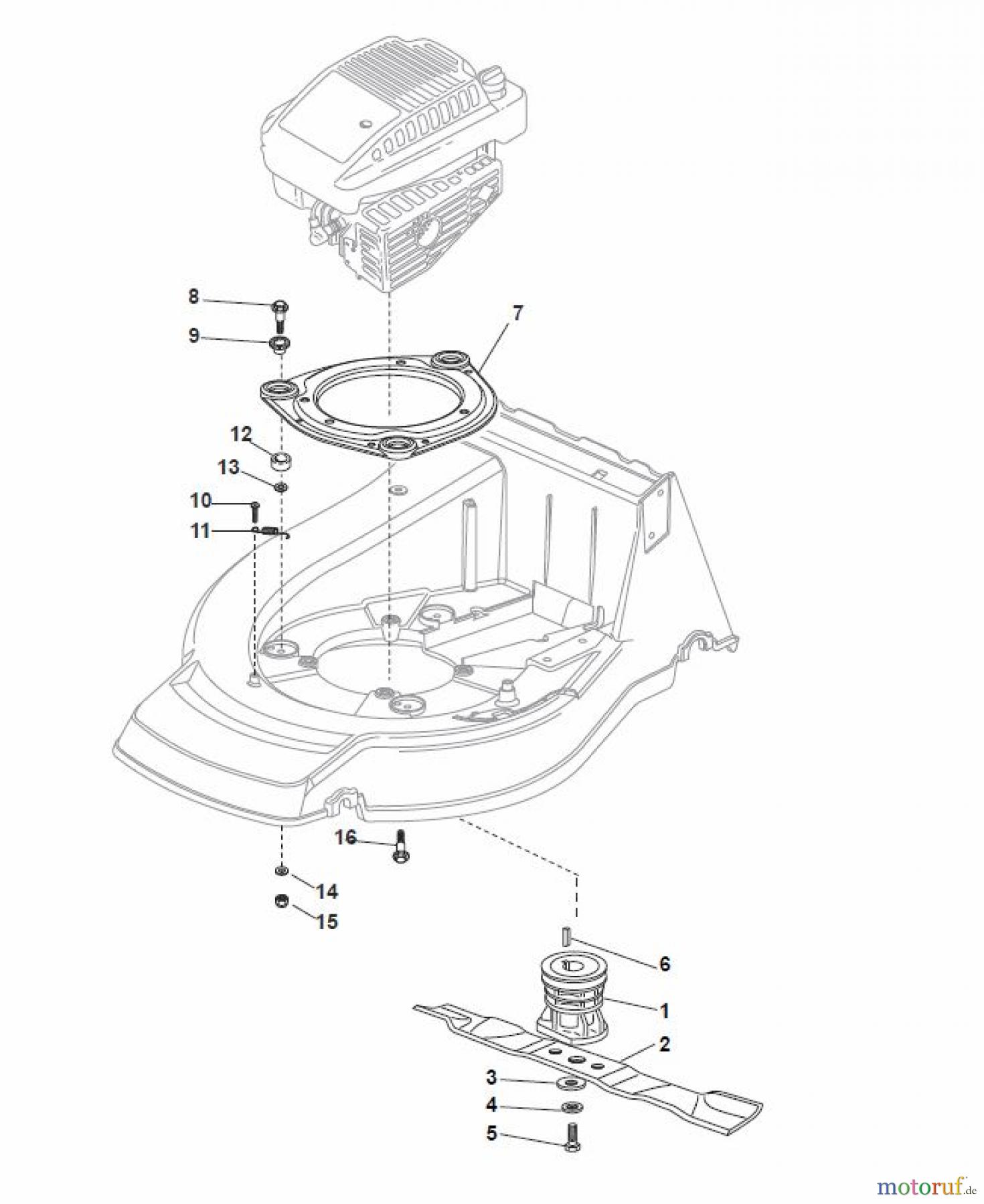 Global Garden Products GGP Rasenmäher Baujahr 2017 Benzin Mit Antrieb 2017 NP 534 TR/E 3S Blade and Hub with AVS