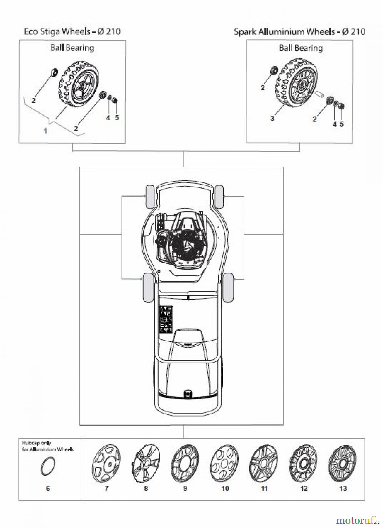  Global Garden Products GGP Rasenmäher Baujahr 2017 Benzin Mit Antrieb 2017 NP 534 TR/E Wheel and Hub Cap