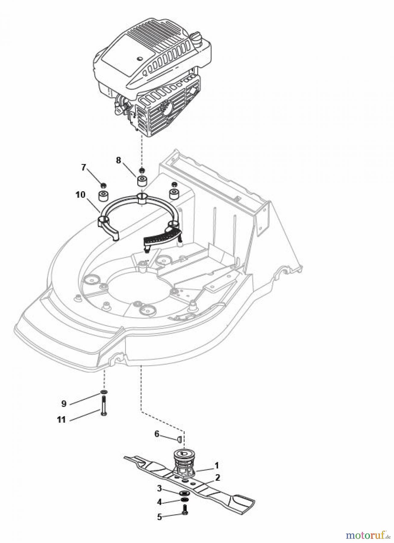 Global Garden Products GGP Rasenmäher Baujahr 2017 Benzin Mit Antrieb 2017 NP 534 TR/E Blade and Hub for B&S E Engine
