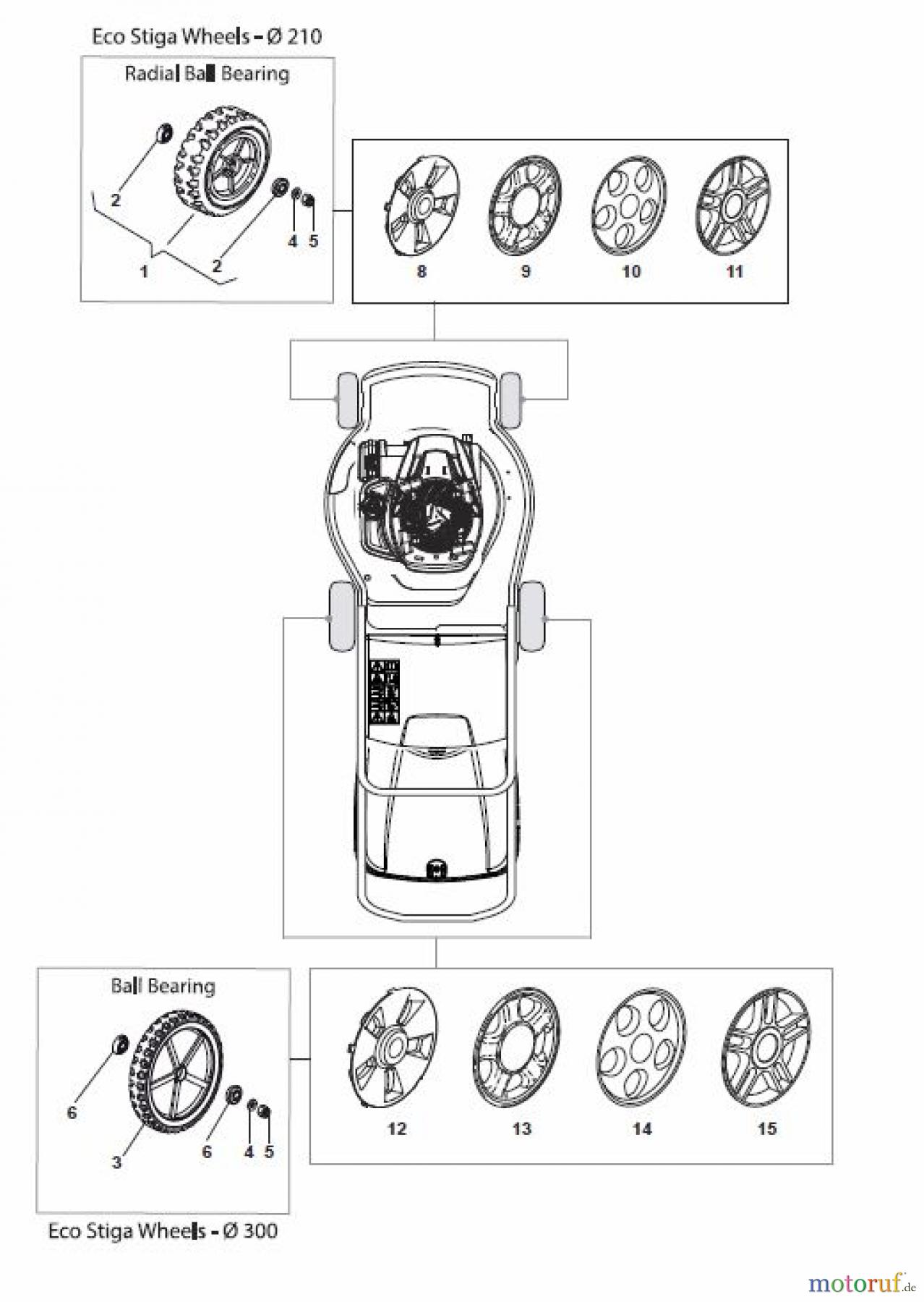  Global Garden Products GGP Rasenmäher Baujahr 2017 Benzin Mit Antrieb 2017 NP 534 W TR 3S Wheel and Hub Cap