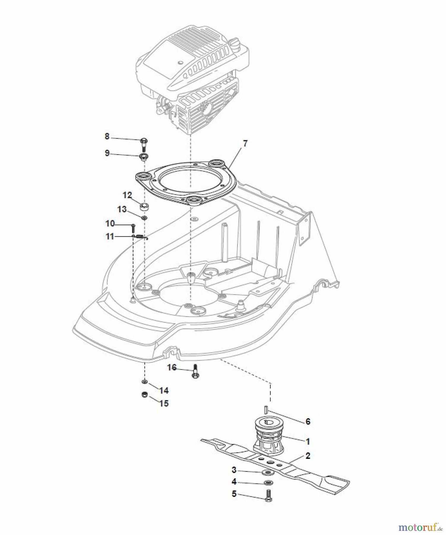 Global Garden Products GGP Rasenmäher Baujahr 2017 Benzin Mit Antrieb 2017 NP 534 W TR 3S Blade and Hub with AVS