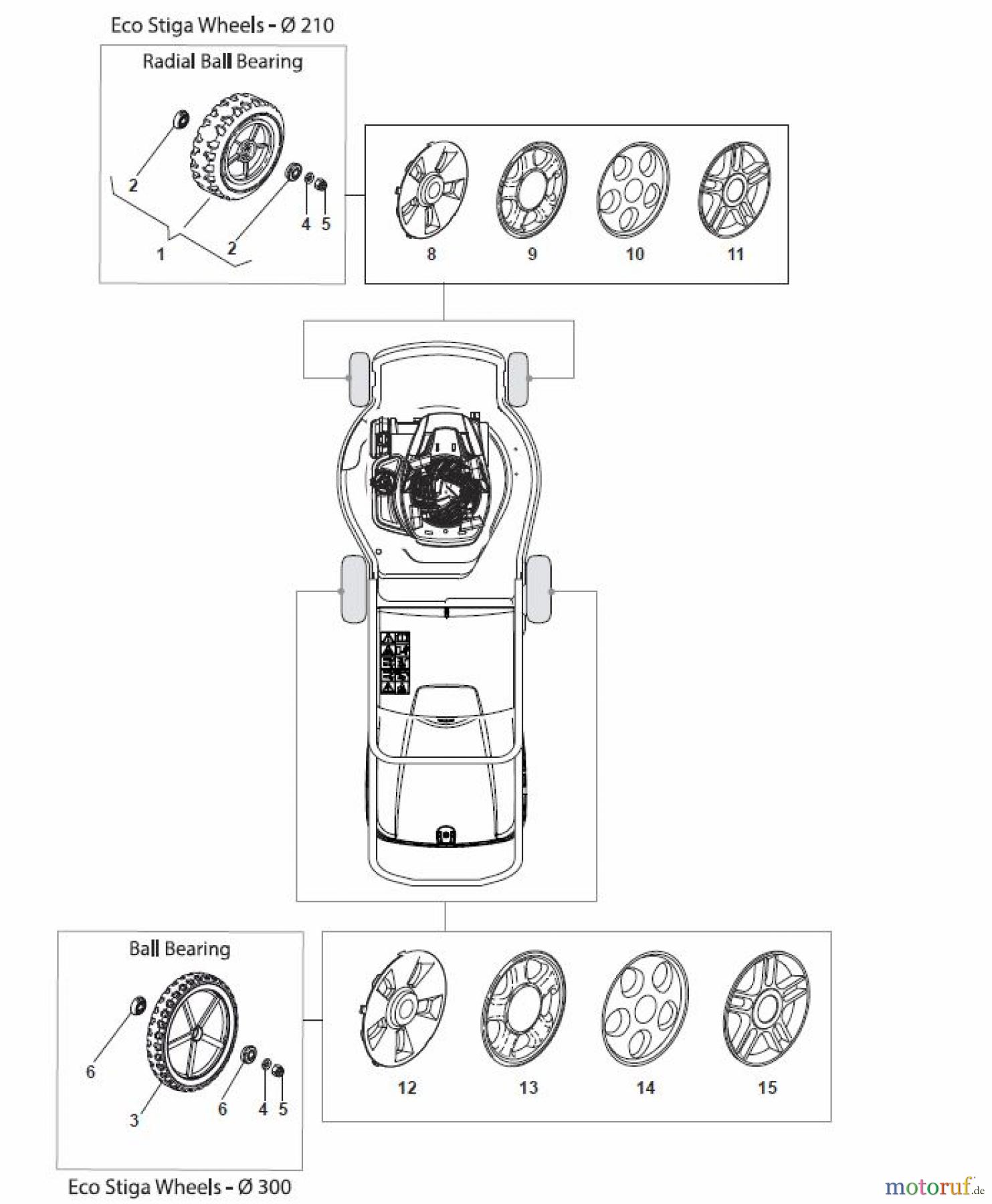  Global Garden Products GGP Rasenmäher Baujahr 2017 Benzin Mit Antrieb 2017 NP 534 W TR Wheel and Hub Cap