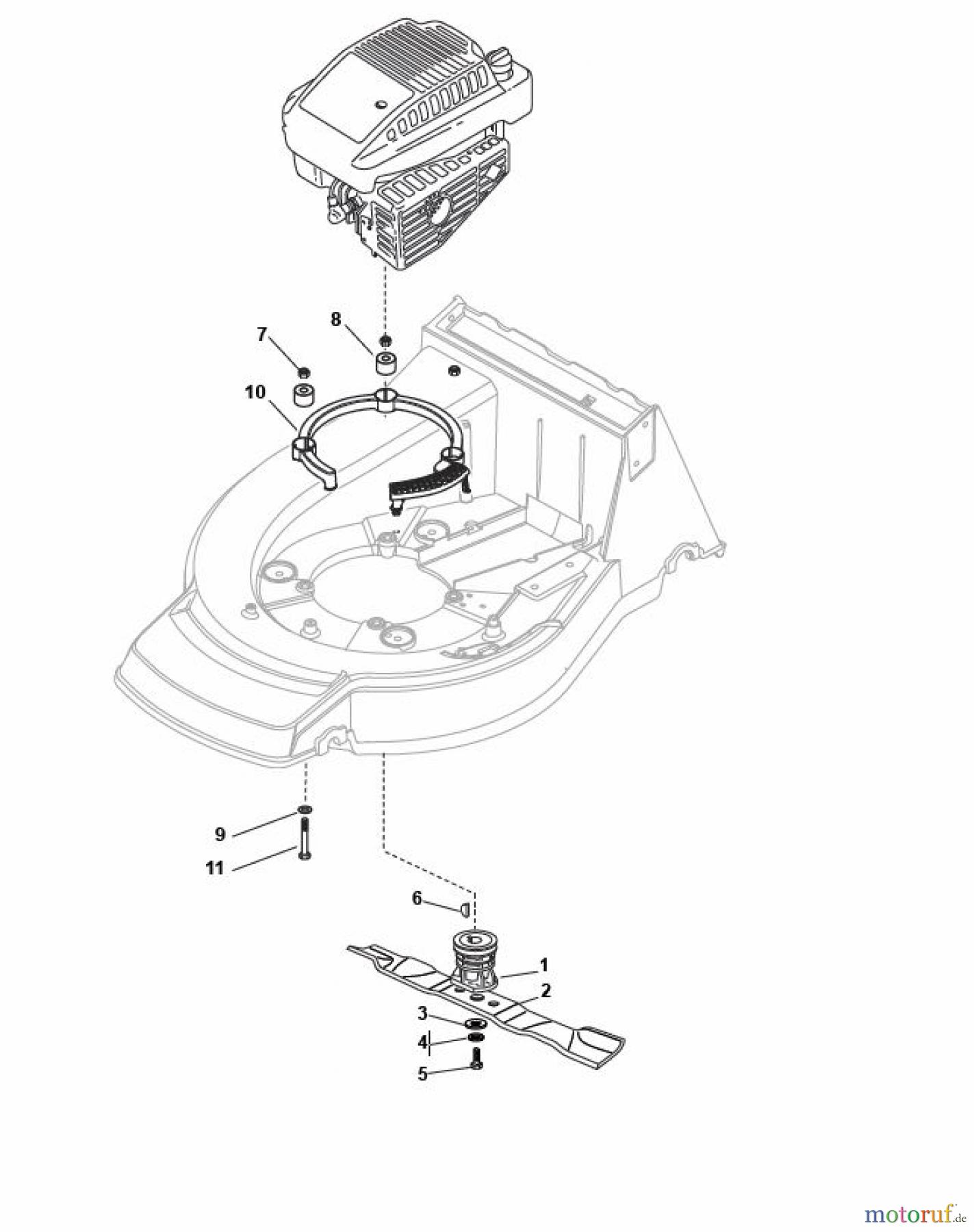  Global Garden Products GGP Rasenmäher Baujahr 2017 Benzin Mit Antrieb 2017 NP 534 W TR Blade and Hub for B&S E Engine