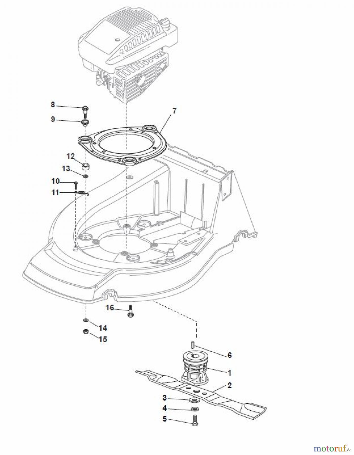  Global Garden Products GGP Rasenmäher Baujahr 2017 Benzin Mit Antrieb 2017 NP 534 W TR Blade and Hub with AVS