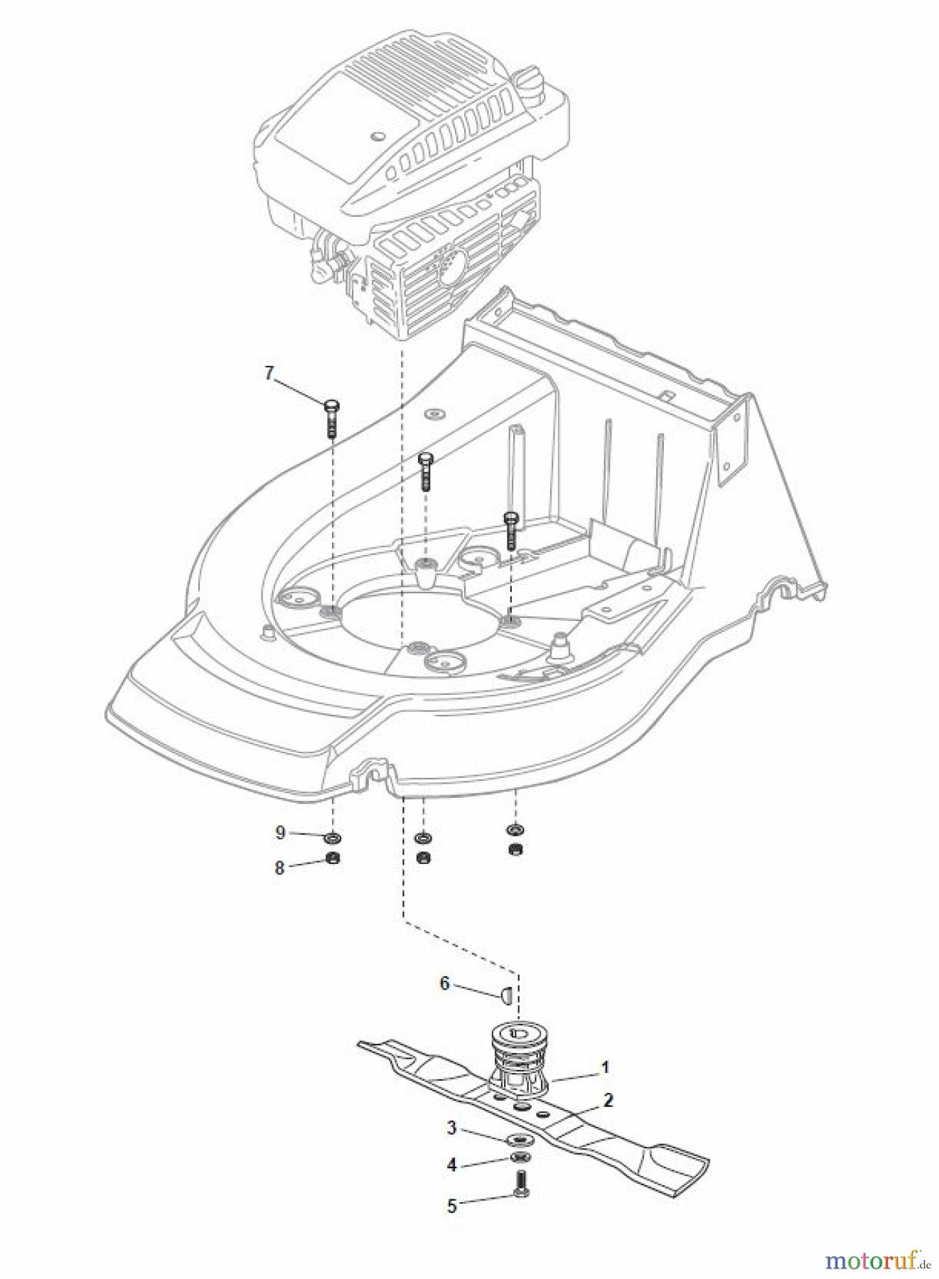 Global Garden Products GGP Rasenmäher Baujahr 2017 Benzin Mit Antrieb 2017 NP 534 W TR/E 3S Blade and Hub