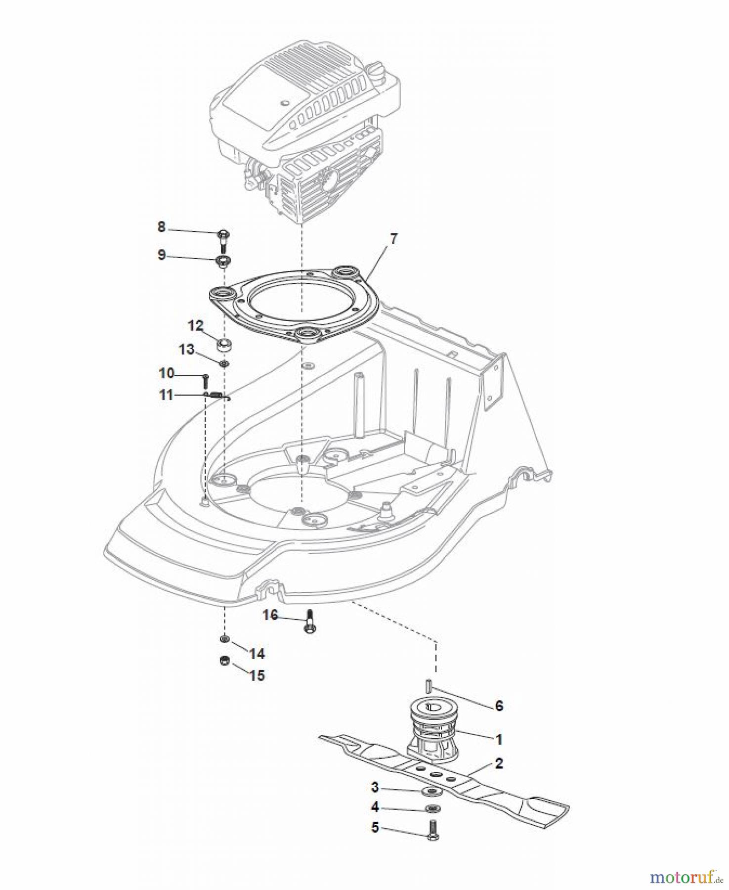  Global Garden Products GGP Rasenmäher Baujahr 2017 Benzin Mit Antrieb 2017 NP 534 W TR/E 3S Blade and Hub with AVS