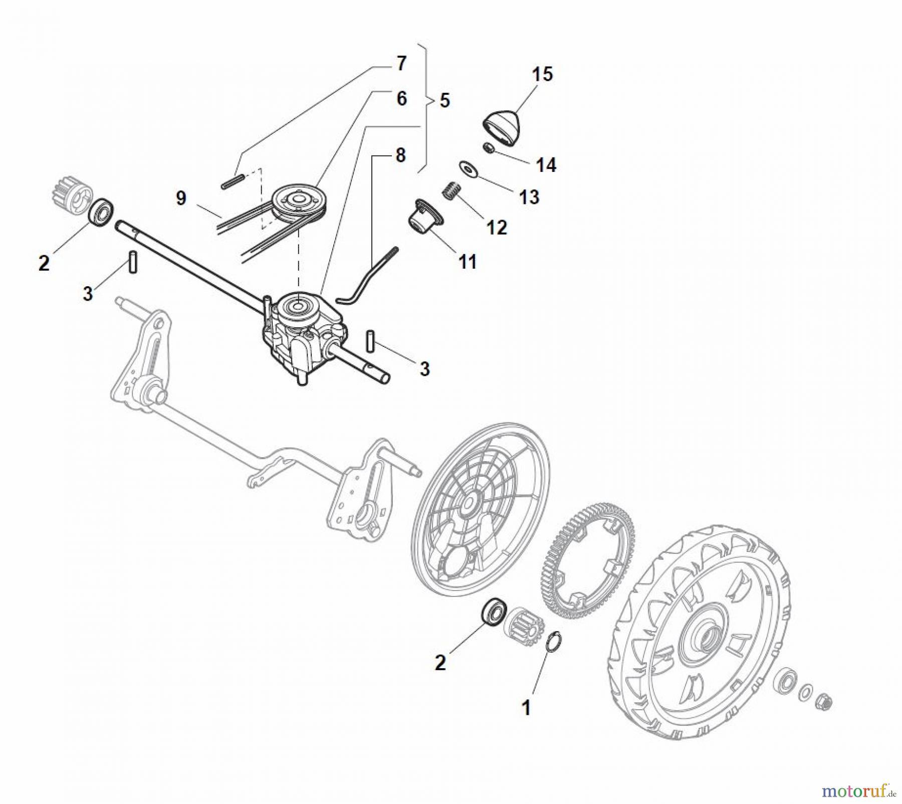  Global Garden Products GGP Rasenmäher Baujahr 2017 Benzin Mit Antrieb 2017 NT 484 TR/E - 484 TRQ/E Transmission