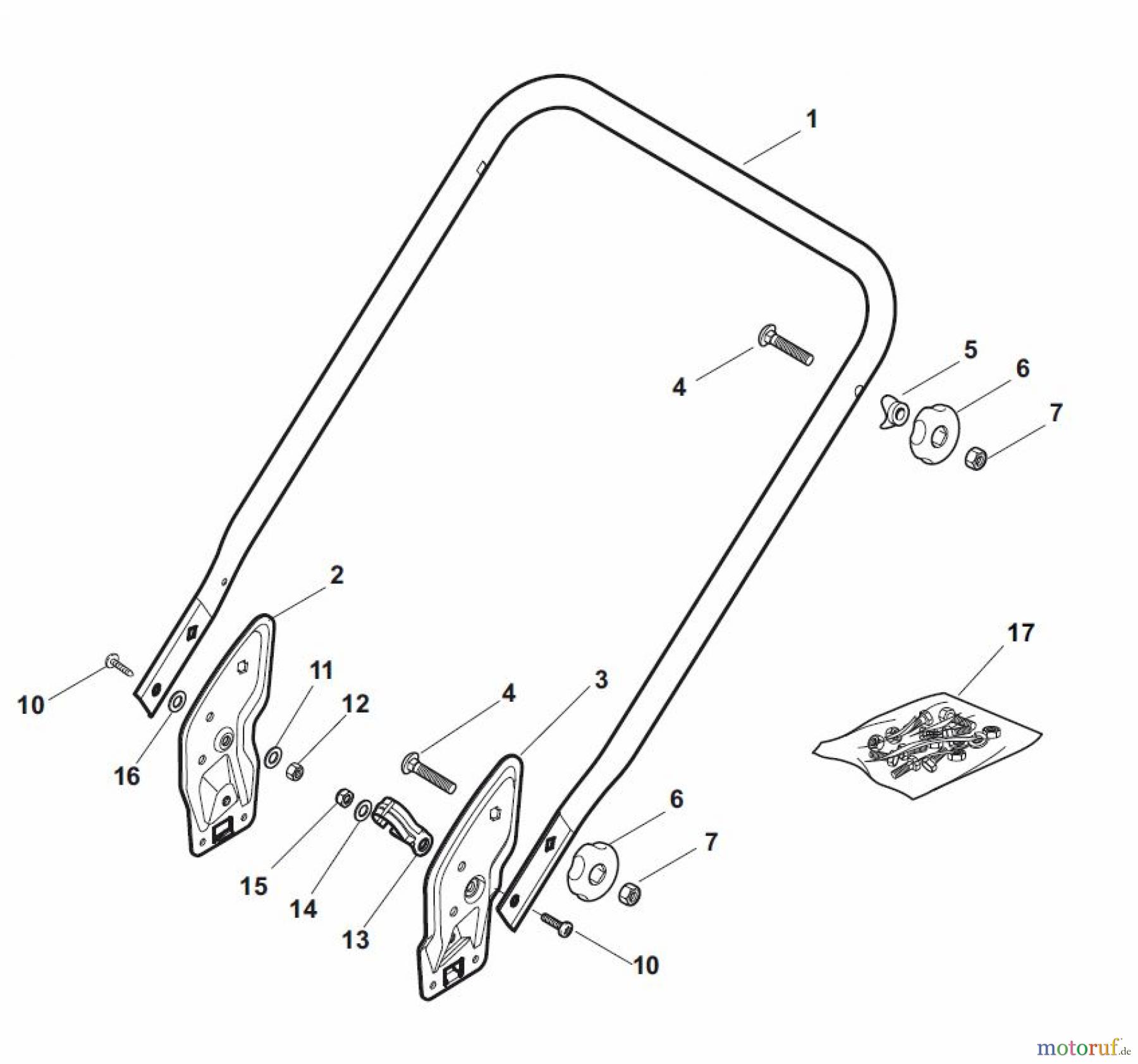  Global Garden Products GGP Rasenmäher Baujahr 2017 Benzin Mit Antrieb 2017 NT 484 TR/E 4S - TRQ/E 4S Handle, Lower Part - ECO