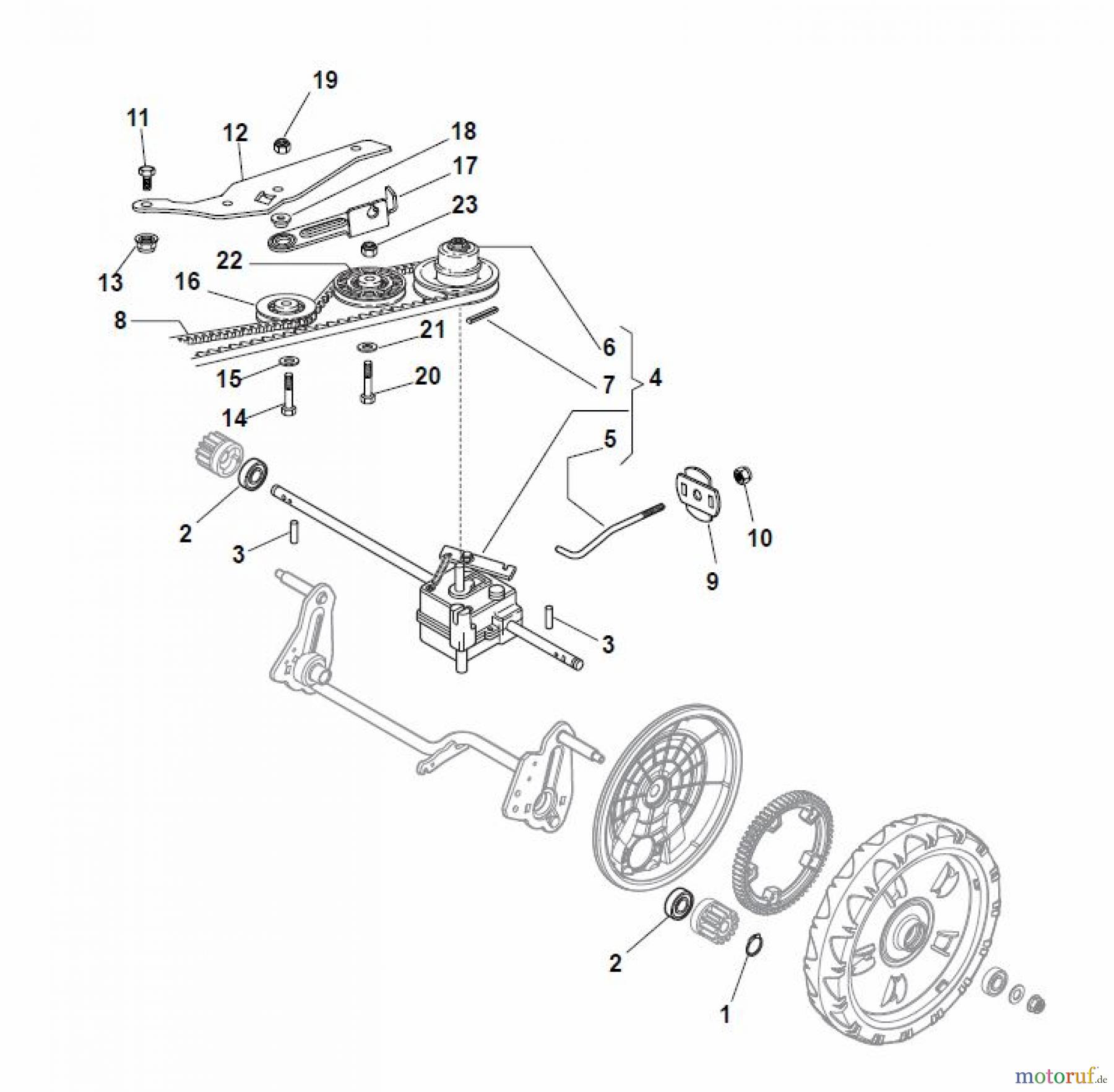 Global Garden Products GGP Rasenmäher Baujahr 2017 Benzin Mit Antrieb 2017 NT 484 TR/E 4S - TRQ/E 4S Transm ission