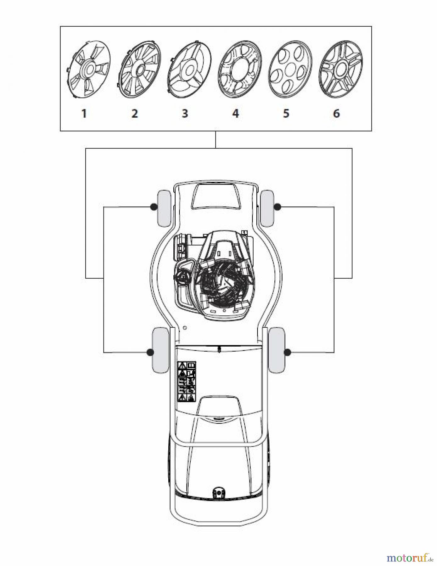  Global Garden Products GGP Rasenmäher Baujahr 2017 Benzin Mit Antrieb 2017 NT 484 TR/E 4S - TRQ/E 4S Hub Caps