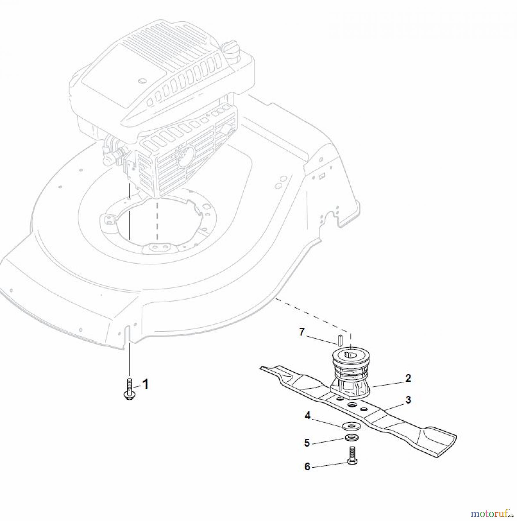 Global Garden Products GGP Rasenmäher Baujahr 2017 Benzin Mit Antrieb 2017 NT 484 TR/E 4S - TRQ/E 4S Blade for DELTA Grass Catcher