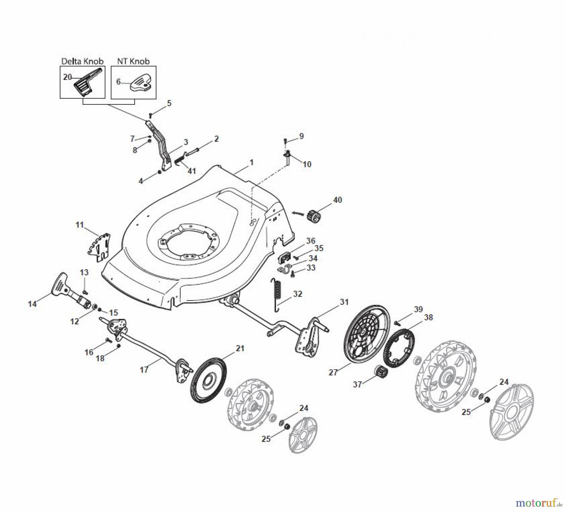  Global Garden Products GGP Rasenmäher Baujahr 2017 Benzin Mit Antrieb 2017 NT 484 W TR/E 4S - W TRQ/E 4S Deck And Height Adjusting