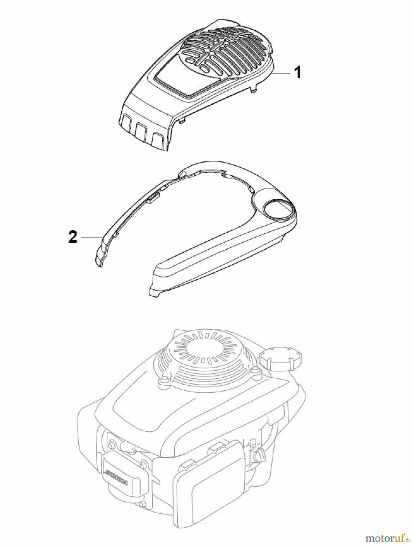 Global Garden Products GGP Rasenmäher Baujahr 2017 Benzin Mit Antrieb 2017 NT 534 TR - 534 TRQ Honda Engine Cover