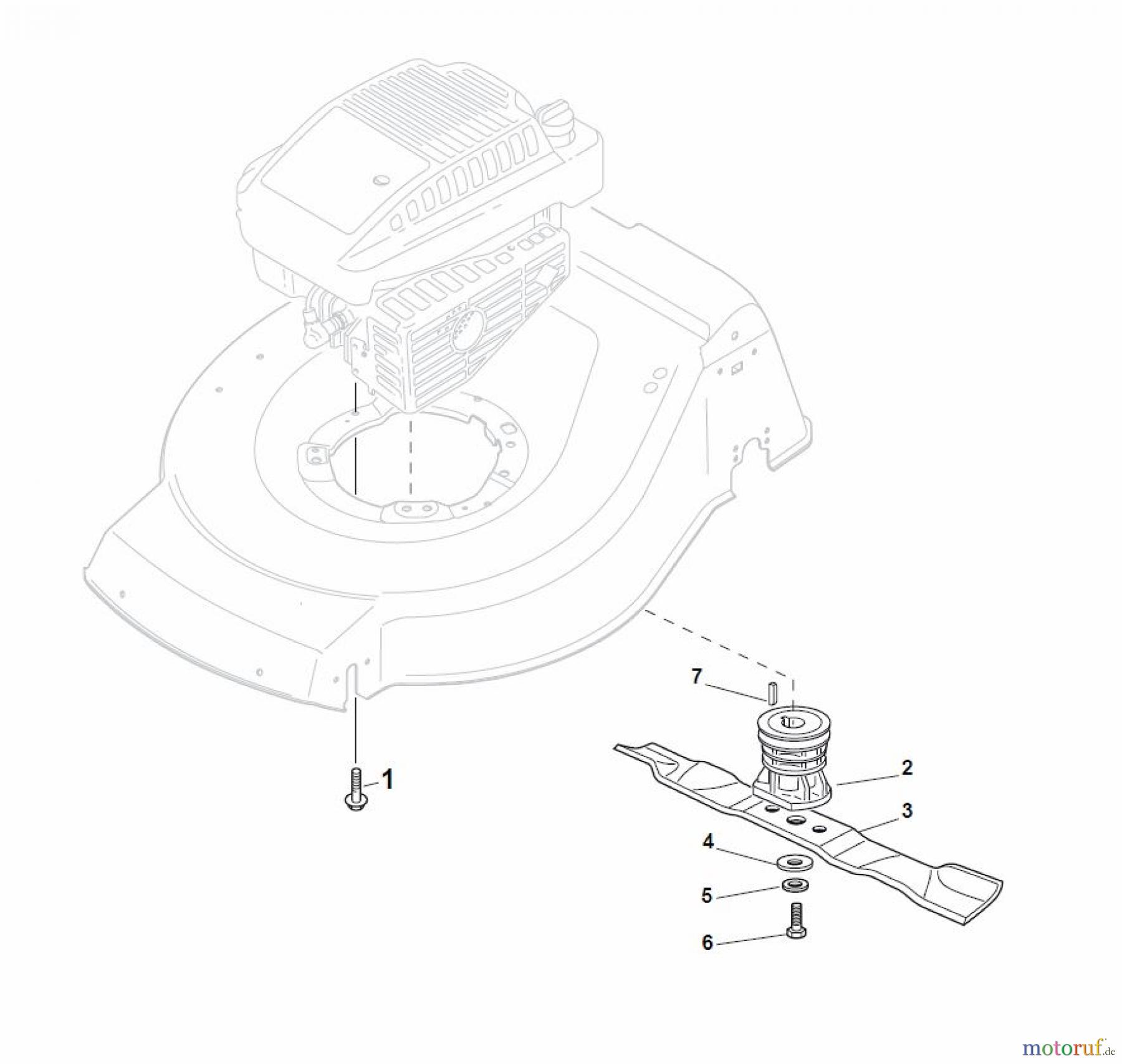 Global Garden Products GGP Rasenmäher Baujahr 2017 Benzin Mit Antrieb 2017 NT 534 TR - 534 TRQ Blade for DELTA Grass Catcher