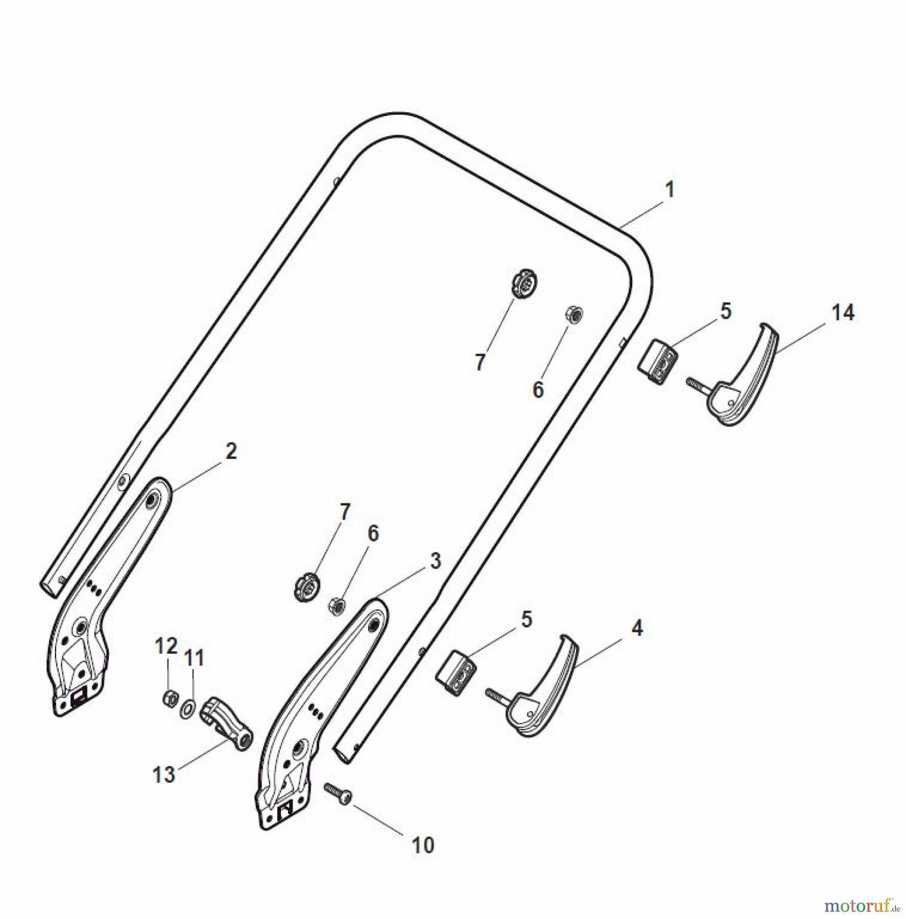 Global Garden Products GGP Rasenmäher Baujahr 2017 Benzin Mit Antrieb 2017 NT 534 TR 4S - TRQ 4S Handle, Lower Part - LUX